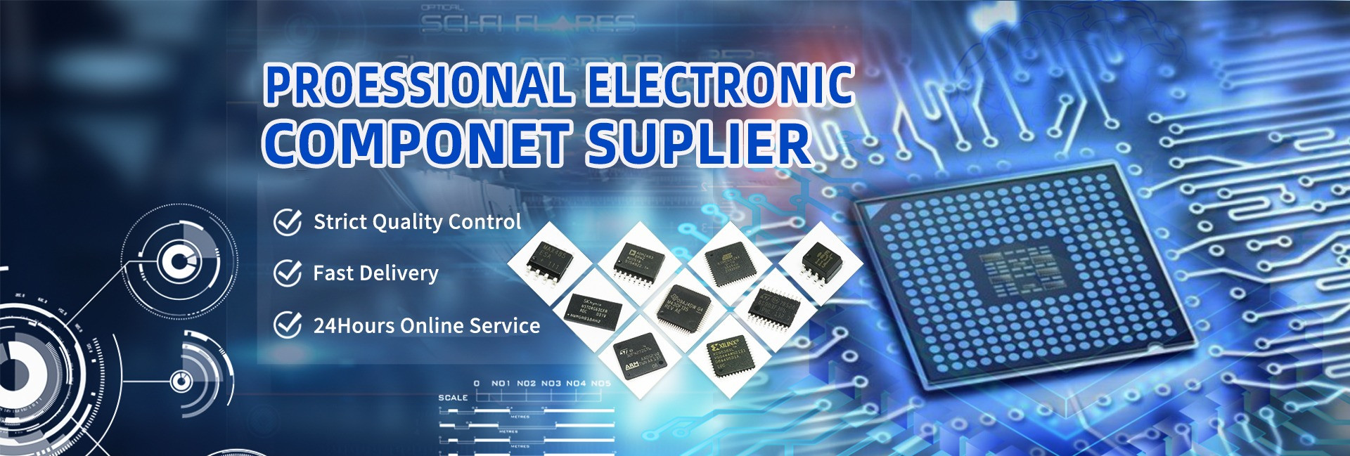 calidad Componentes electrónicos ICs fábrica